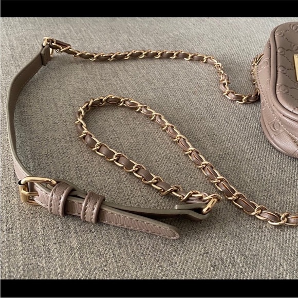 Bebe Light Brown /Tan Signature Print Chain Crossbody Bag✨ - Picture 6 of 9